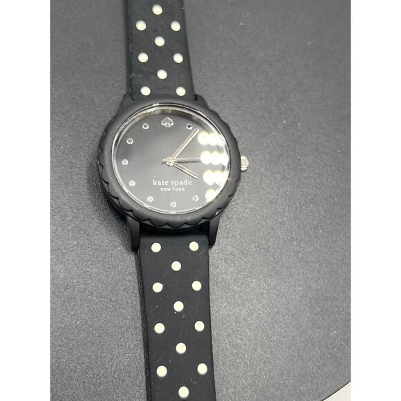 Kate Spade Morningside Black Dot Silicone Sporty Watch Style No. KSW1654 - Picture 5 of 8
